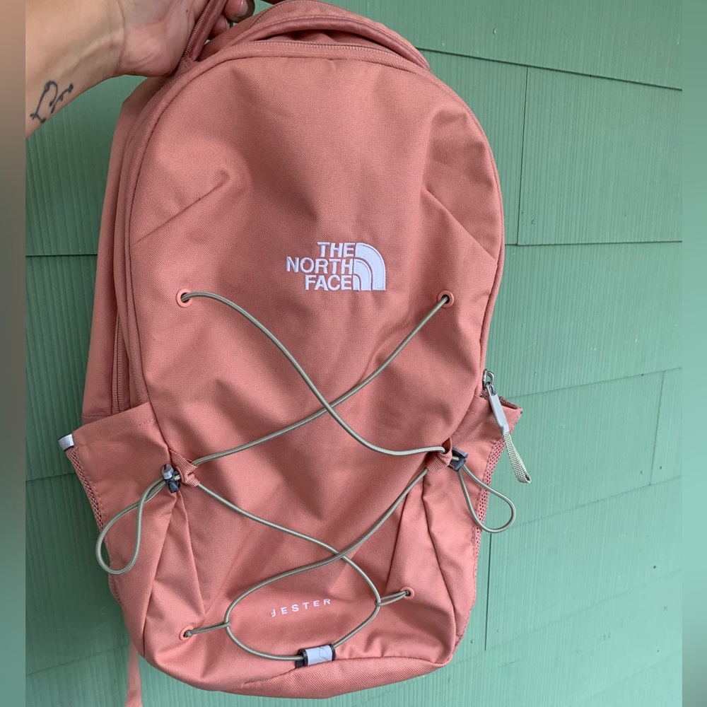 The northface jester jade and coral backpack